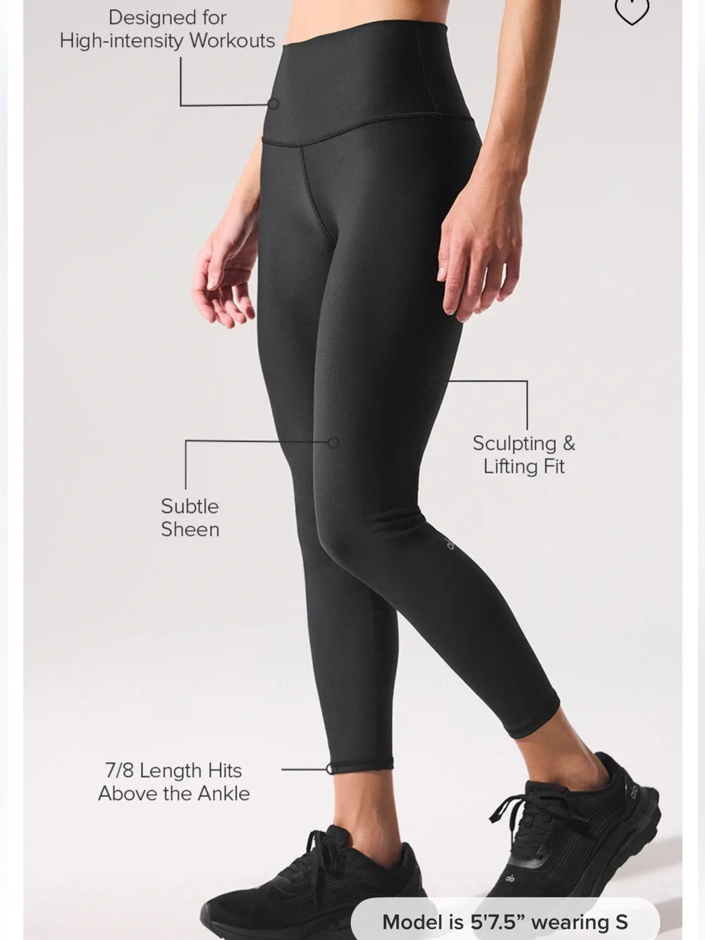 ALO Yoga Airlift Legging 7/8 Black XXS